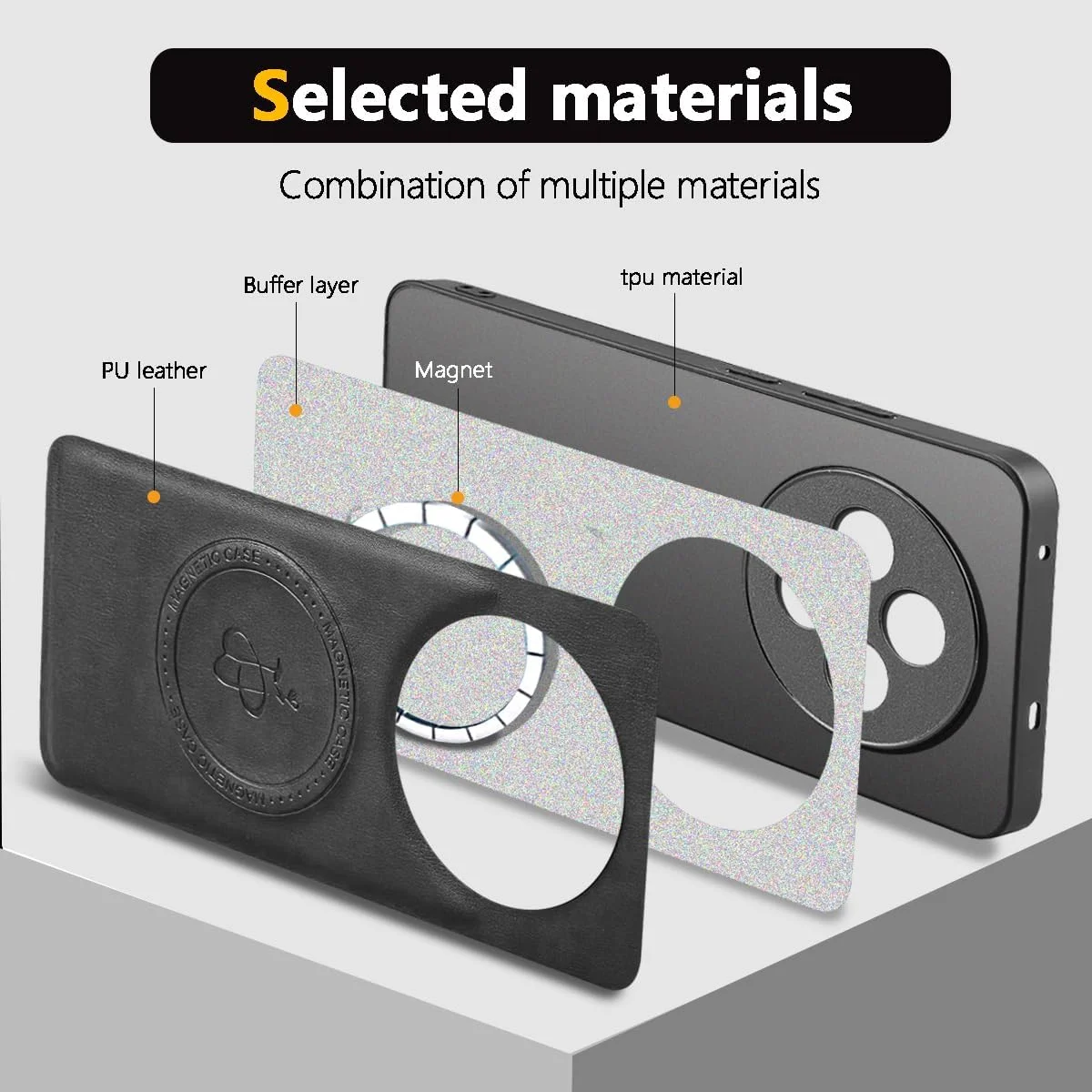 قاب گوشی YSONCHAN برای شیائومی 15، قاب مغناطیسی قوی با قدرت 2300 گاوس، شارژ بیسیم Mag-Safe، قاب چرمی ضد ضربه - مشکی قاب گوشی YSONCHAN برای شیائومی 15، قاب مغناطیسی قوی با قدرت 2300 گاوس، شارژ بیسیم Mag-Safe، قاب چرمی ضد ضربه - مشکی
