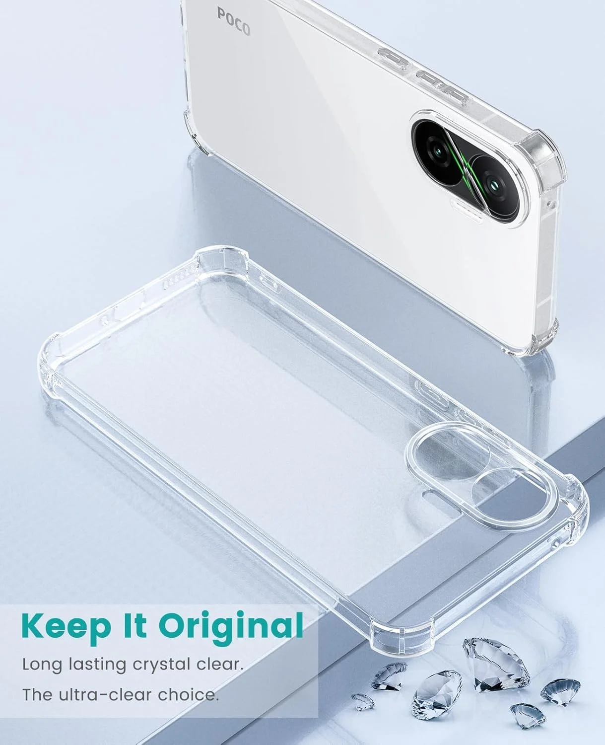 کاور محافظ ژله ای شفاف و نرم Zubitech سازگار با گوشی های شیائومی Poco F7 / Redmi Turbo 4 Pro، سبک و مقاوم در برابر ضربه، با محافظت از دوربین