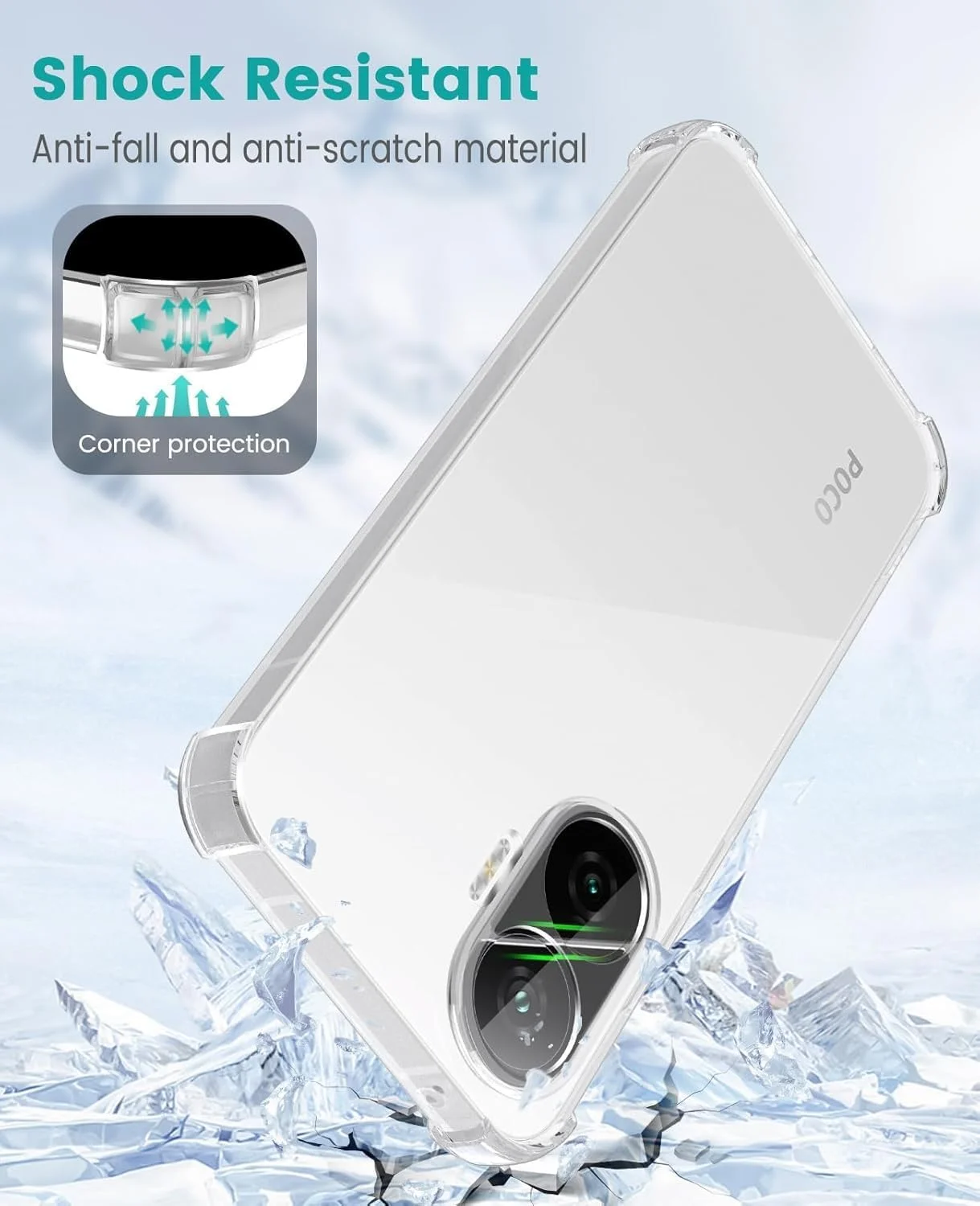 کاور محافظ ژله ای شفاف و نرم Zubitech سازگار با گوشی های شیائومی Poco F7 / Redmi Turbo 4 Pro، سبک و مقاوم در برابر ضربه، با محافظت از دوربین