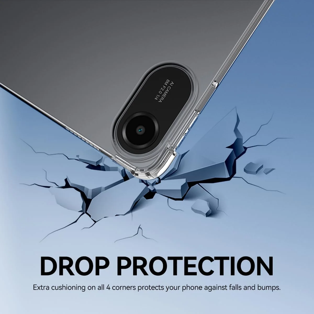 قاب محافظ شفاف تِرسِلی سازگار با شیائومی ردمی پد 2 11 اینچ - ضد ضربه، پوشش انعطاف پذیر، پوسته محافظ TPU شفاف ضد خش برای شیائومی ردمی پد 2