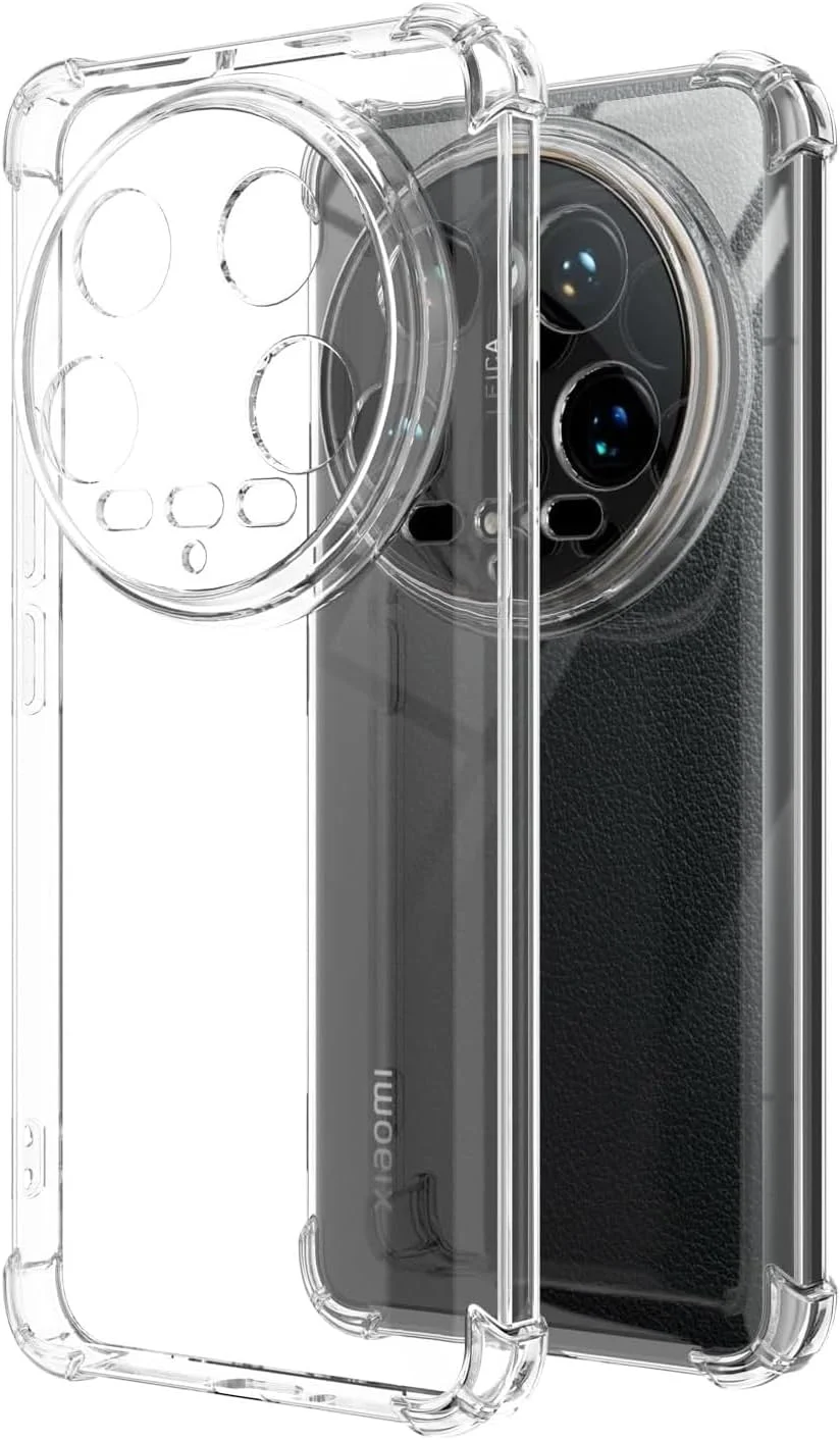 کاور محافظ ژله ای شفاف مناسب برای گوشی شیائومی 14 اولترا، ساخته شده از TPU نرم و سبک با محافظت از دوربین