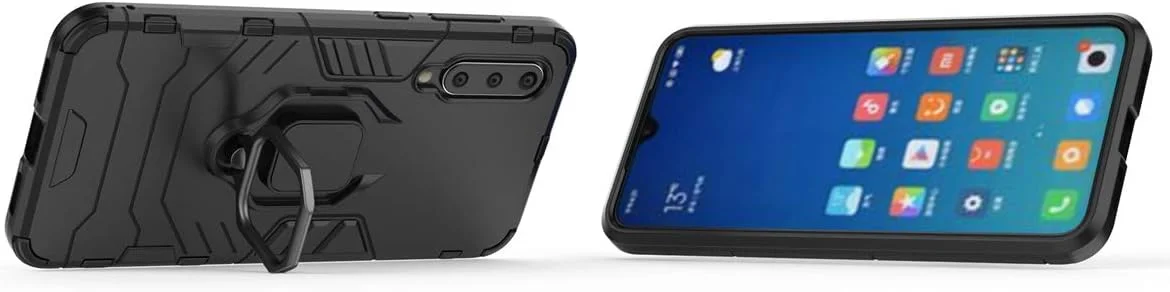 قاب محافظ گوشی شیائومی Mi 9 SE، حلقه فلزی، استند، ضد ضربه، لایه سخت، سازگار با پایه مغناطیسی خودرو، دو لایه، مقاوم - مشکی قاب محافظ گوشی شیائومی Mi 9 SE، حلقه فلزی، استند، ضد ضربه، لایه سخت، سازگار با پایه مغناطیسی خودرو، دو لایه، مقاوم - مشکی