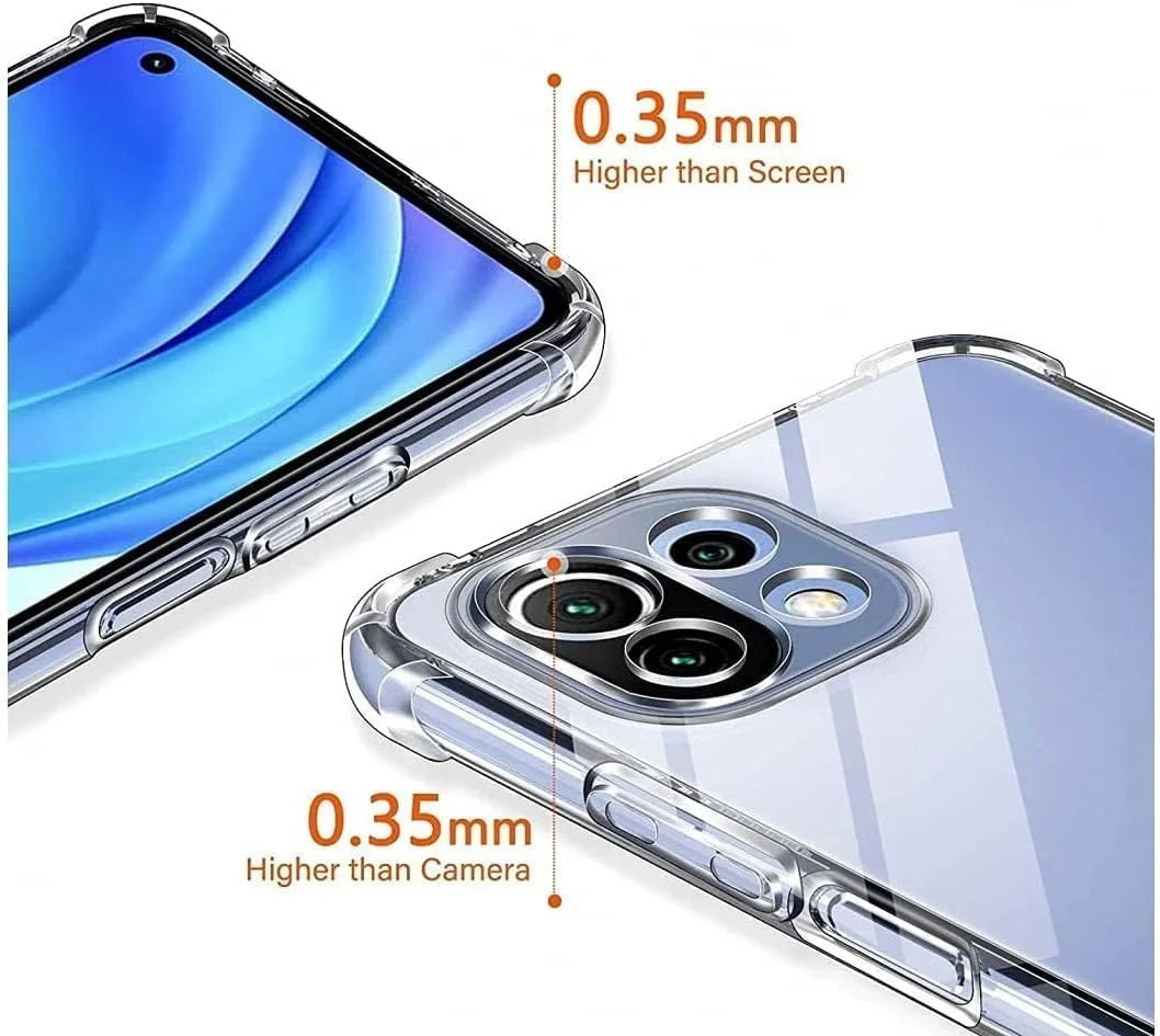 قاب ایمودیل برای شیائومی می 11، کاور پشتی با بالشتک هوا، سیلیکونی نرم، ضد ضربه، ضد خش، محافظ گوشه برای شیائومی می 11 توسط ایمودیل