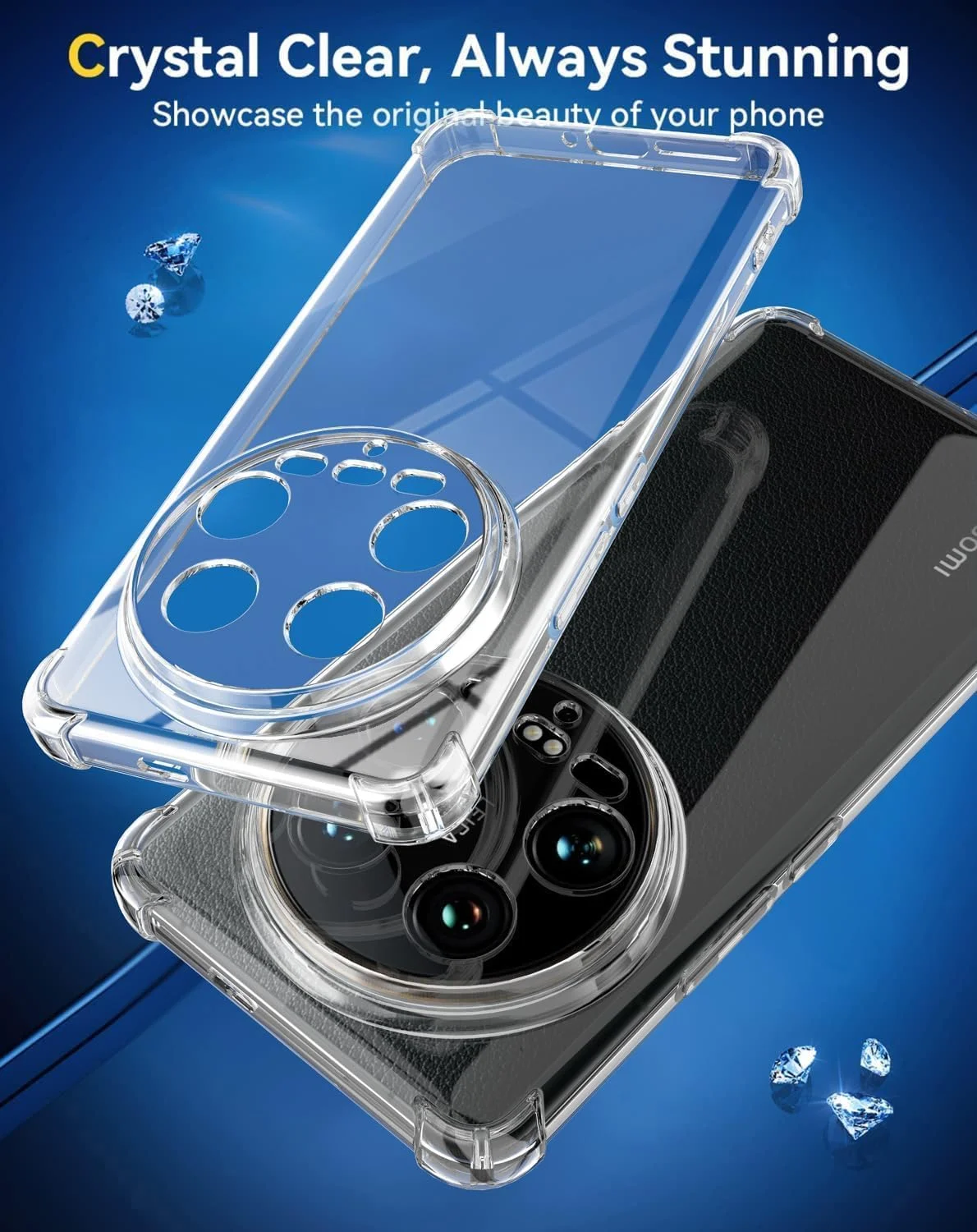 کاور محافظ ژله ای شفاف مناسب برای گوشی شیائومی 14 اولترا، ساخته شده از TPU نرم و سبک با محافظت از دوربین