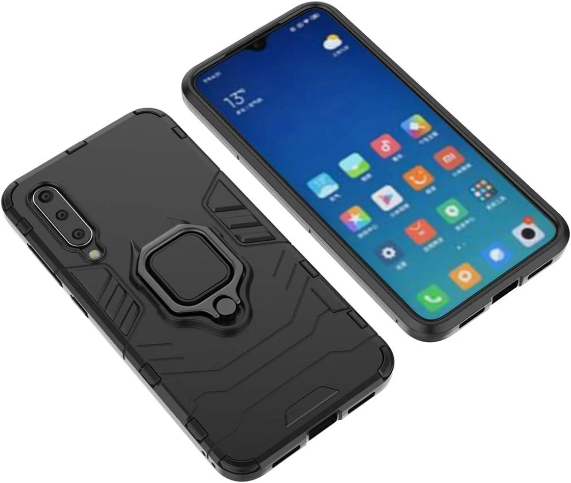 قاب محافظ گوشی شیائومی Mi 9 SE، حلقه فلزی، استند، ضد ضربه، لایه سخت، سازگار با پایه مغناطیسی خودرو، دو لایه، مقاوم - مشکی قاب محافظ گوشی شیائومی Mi 9 SE، حلقه فلزی، استند، ضد ضربه، لایه سخت، سازگار با پایه مغناطیسی خودرو، دو لایه، مقاوم - مشکی