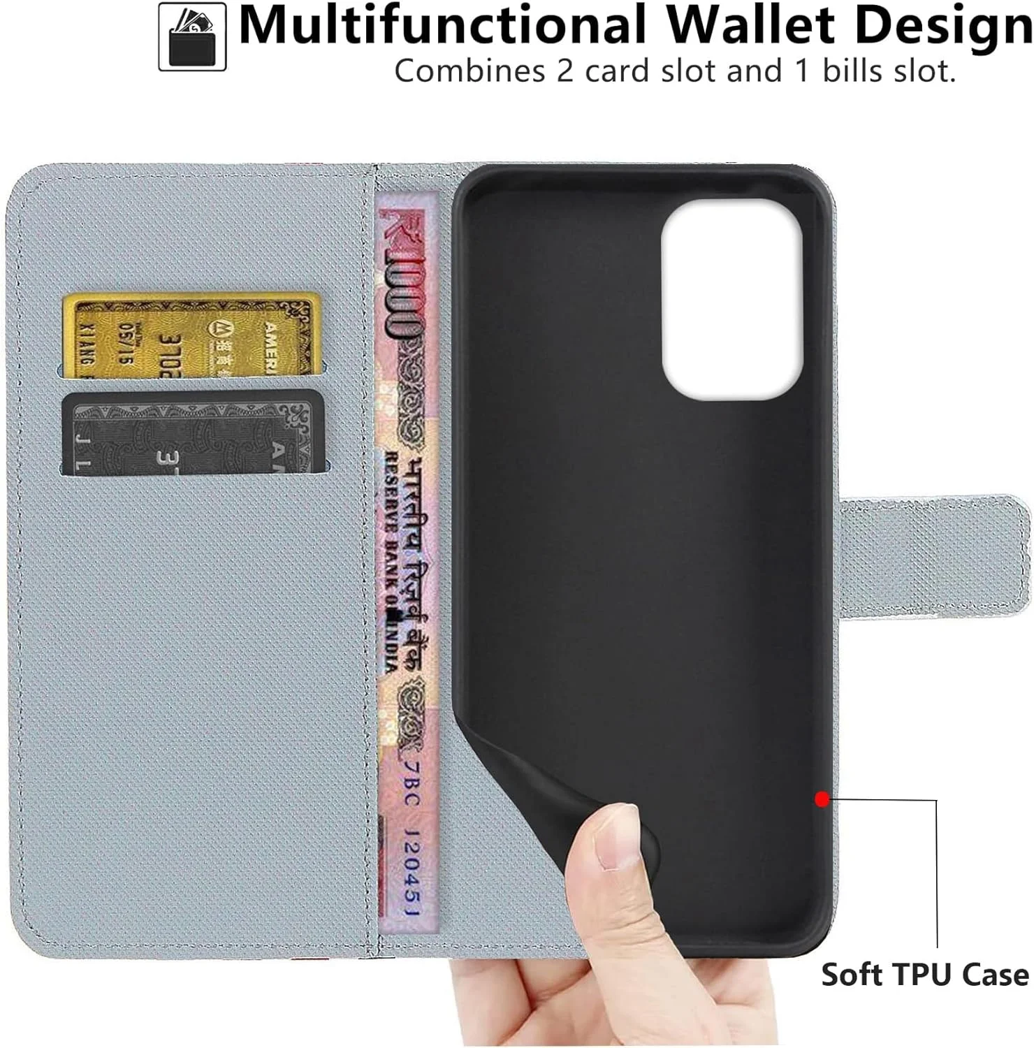 کیف چرمی برای شیائومی پوکو F3، کیف پول ضد ضربه با قابلیت تاشو، دارای جای کارت مغناطیسی و پایه نگهدارنده کیف چرمی برای شیائومی پوکو F3، کیف پول ضد ضربه با قابلیت تاشو، دارای جای کارت مغناطیسی و پایه نگهدارنده