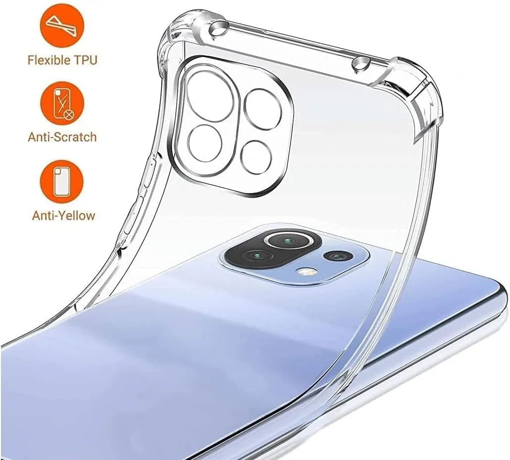 قاب ایمودیل برای شیائومی می 11، کاور پشتی با بالشتک هوا، سیلیکونی نرم، ضد ضربه، ضد خش، محافظ گوشه برای شیائومی می 11 توسط ایمودیل