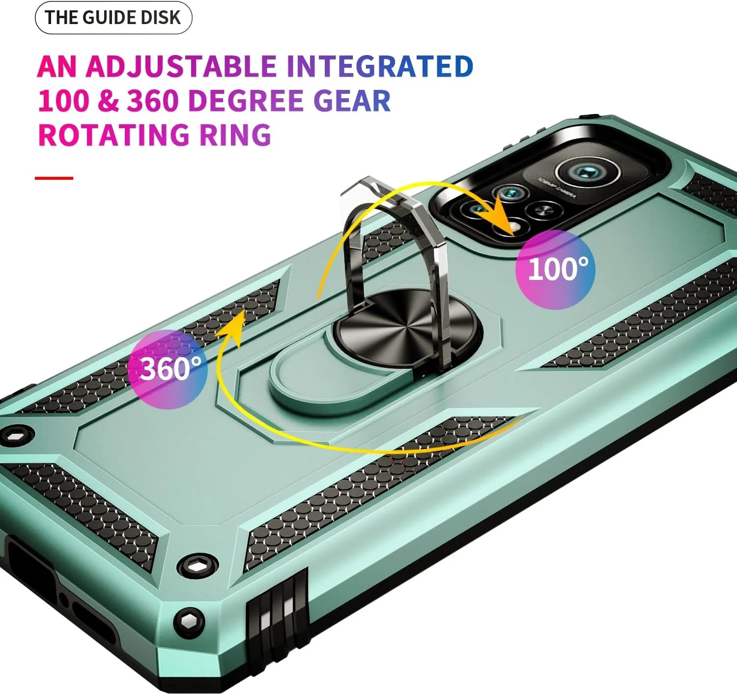 کاور محافظ گوشی سوراکا مناسب برای شیائومی می 10 تی 5G / شیائومی می 10 تی پرو 5G با حلقه فلزی نگهدارنده، ضد ضربه، لبه سیلیکونی نرم، پشت PC سخت با صفحه فلزی برای هولدر مغناطیسی ماشین