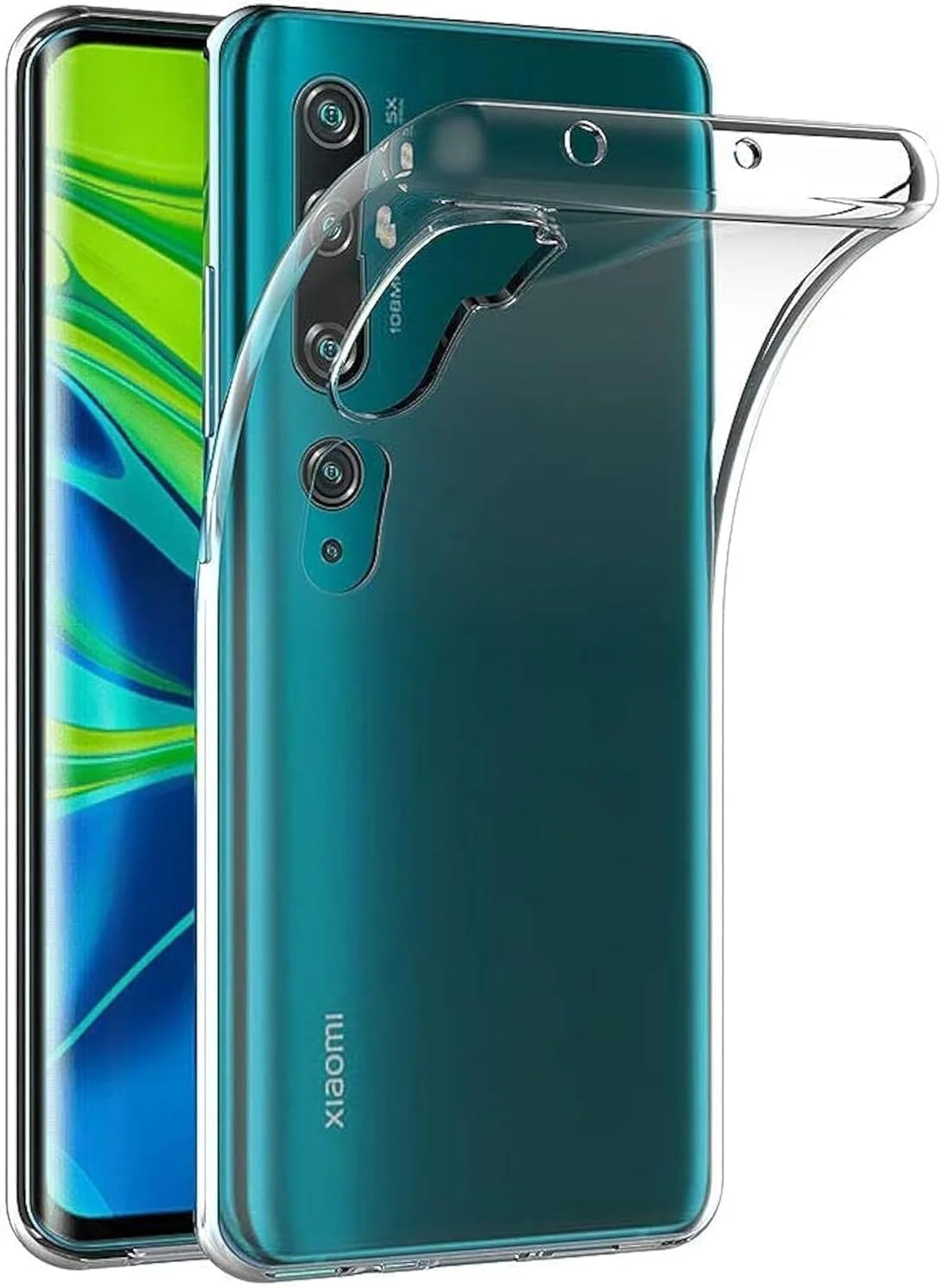 قاب محافظ گوشی شیائومی می نوت 10 / می نوت 10 پرو / می سی سی 9 پرو (6.47 اینچ) جنس ژله ای نرم و منعطف با پوشش پشتی شفاف