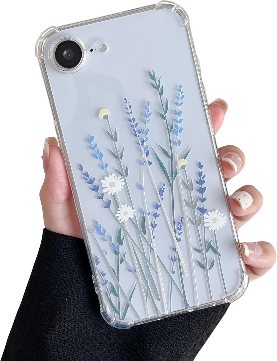 کاور محافظ ژلهای نرم و شفاف ZTOFERA با طرح گل، فوقالعاده نازک، ضد خش، مناسب برای آیفون 16e سایز 6.1 اینچ - رنگ اسطوخودوسی کاور محافظ ژلهای نرم و شفاف ZTOFERA با طرح گل، فوقالعاده نازک، ضد خش، مناسب برای آیفون 16e سایز 6.1 اینچ - رنگ اسطوخودوسی