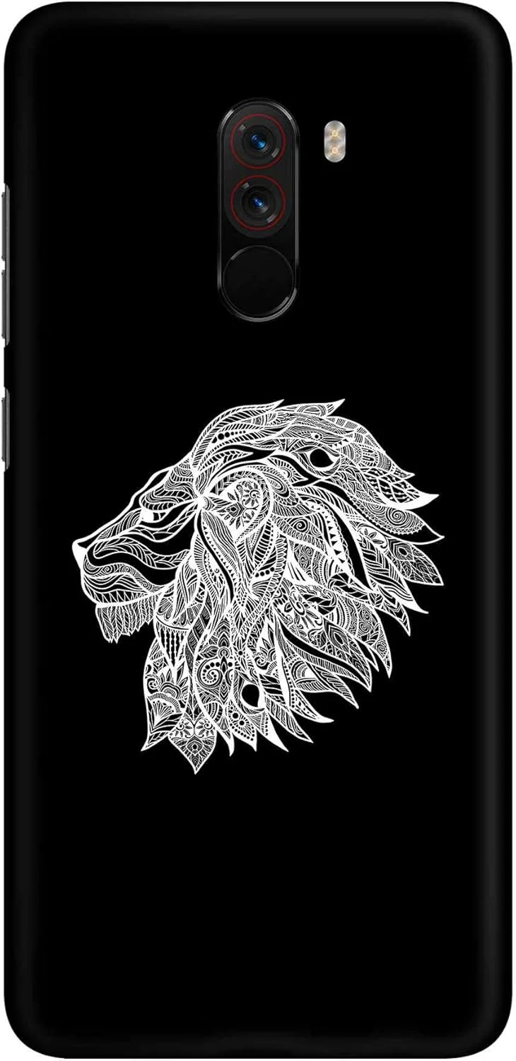 قاب محافظ شیک سازگار با گوشی شیائومی پوکوفون F1، سری پایه باریک و سبک، کاور موبایل سفارشی، محافظ سخت PC با روکش مات - طرح شیر آبستره [طراحی شده برای شیائومی پوکوفون F1]