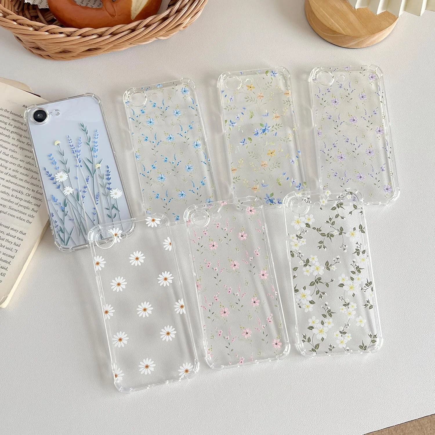 کاور محافظ ژلهای نرم و شفاف ZTOFERA با طرح گل، فوقالعاده نازک، ضد خش، مناسب برای آیفون 16e سایز 6.1 اینچ - رنگ اسطوخودوسی کاور محافظ ژلهای نرم و شفاف ZTOFERA با طرح گل، فوقالعاده نازک، ضد خش، مناسب برای آیفون 16e سایز 6.1 اینچ - رنگ اسطوخودوسی