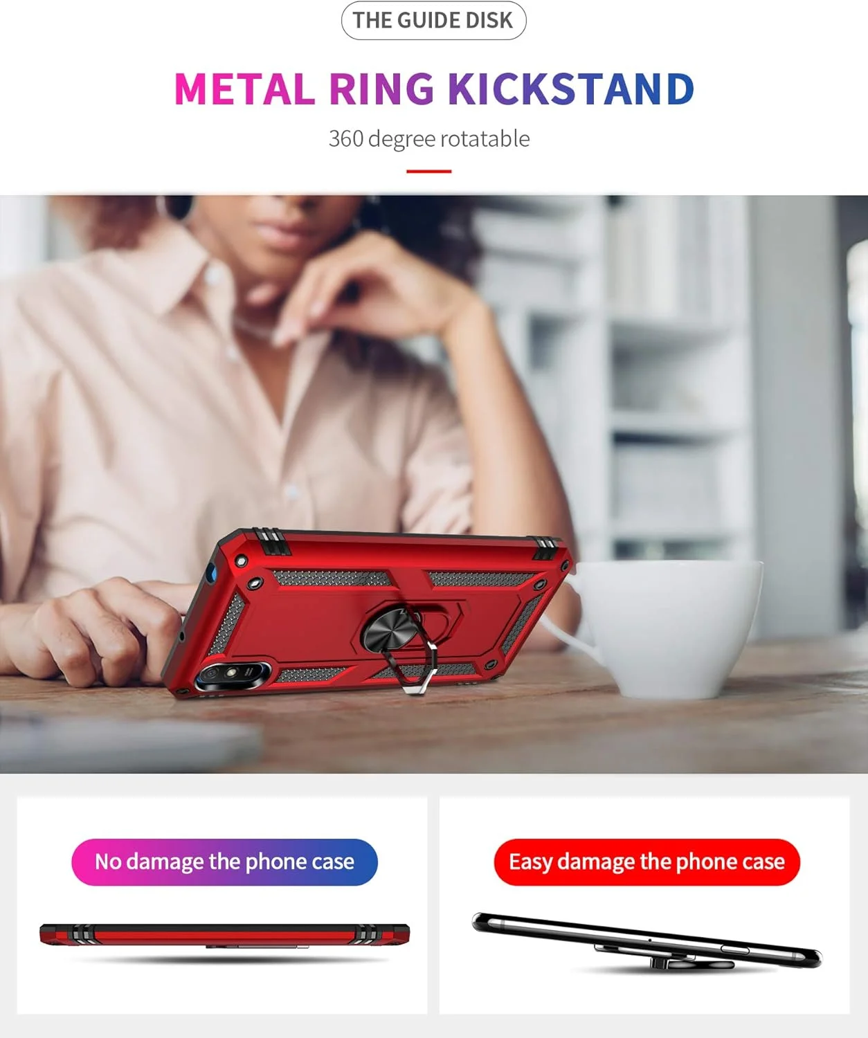 کاور سیلیکونی باریک و نرم گوشی شیائومی ردمی 9A به همراه حلقه و صفحه فلزی برای هولدر مغناطیسی خودرو کاور سیلیکونی باریک و نرم گوشی شیائومی ردمی 9A به همراه حلقه و صفحه فلزی برای هولدر مغناطیسی خودرو