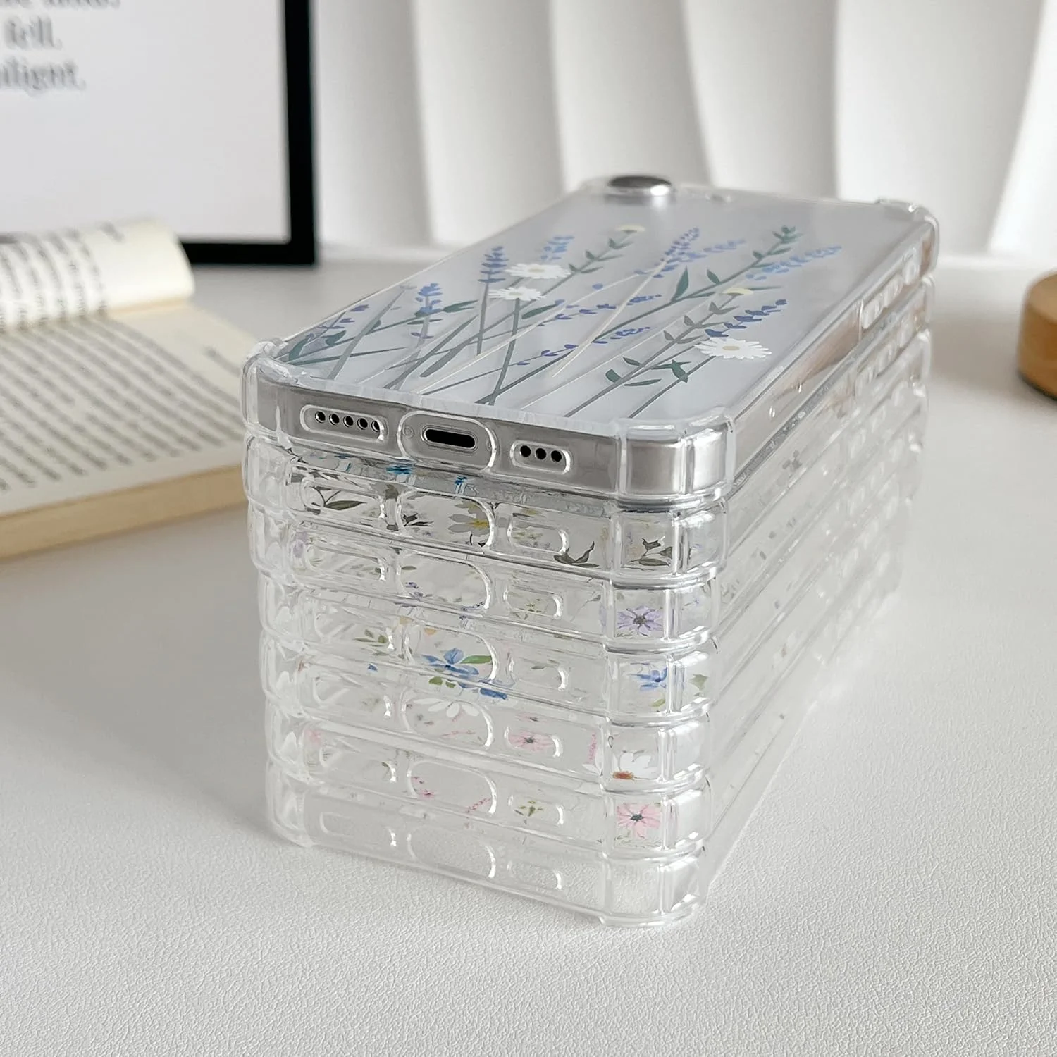 کاور محافظ ژلهای نرم و شفاف ZTOFERA با طرح گل، فوقالعاده نازک، ضد خش، مناسب برای آیفون 16e سایز 6.1 اینچ - رنگ اسطوخودوسی کاور محافظ ژلهای نرم و شفاف ZTOFERA با طرح گل، فوقالعاده نازک، ضد خش، مناسب برای آیفون 16e سایز 6.1 اینچ - رنگ اسطوخودوسی