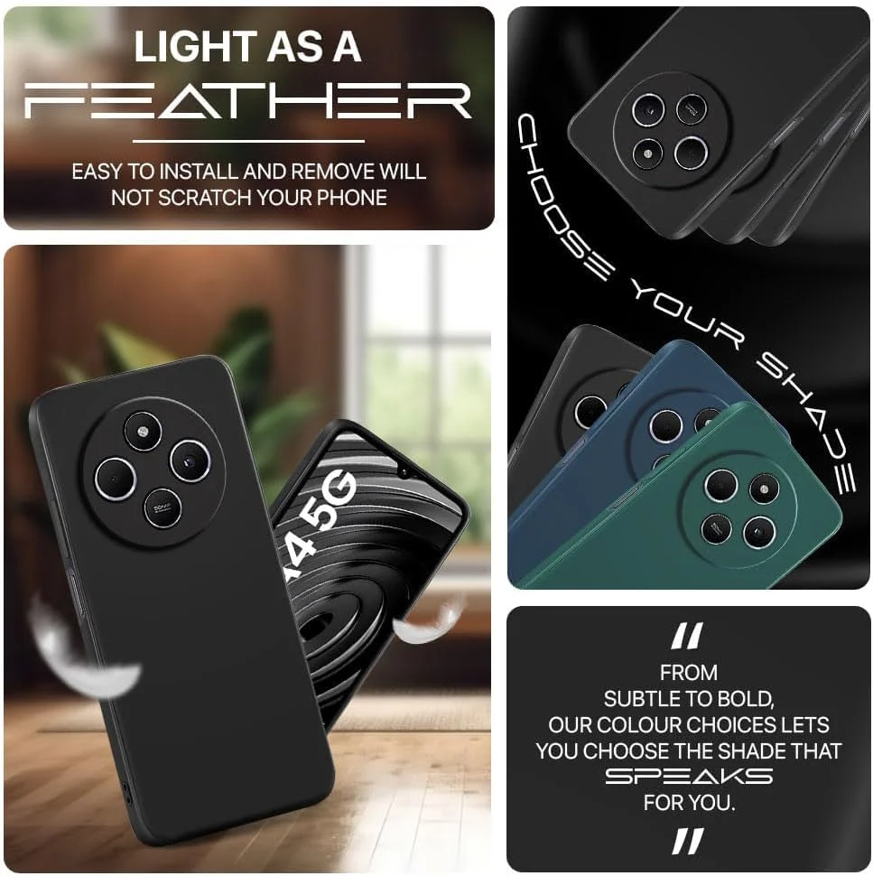 کاور محافظ ژله ای Zege مناسب برای گوشی شیائومی Redmi A4 / Redmi 14C / Poco C75، ساخته شده از TPU نرم و سیلیکون، سبک و مقاوم در برابر ضربه، با محافظت از دوربین، طراحی شده برای Redmi A4 / Redmi 14C / Poco C75 (مشکی) کاور محافظ ژله ای Zege مناسب برای گوشی شیائومی Redmi A4 / Redmi 14C / Poco C75، ساخته شده از TPU نرم و سیلیکون، سبک و مقاوم در برابر ضربه، با محافظت از دوربین، طراحی شده برای Redmi A4 / Redmi 14C / Poco C75 (مشکی)