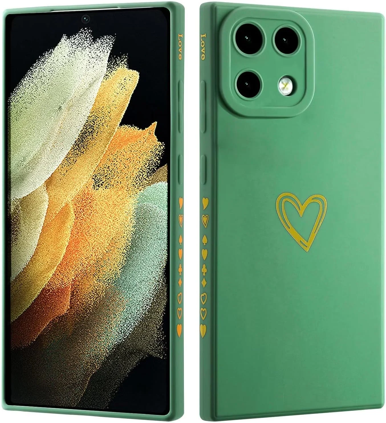 کاور طرح قلب LENGRACE برای شیائومی 11 لایت 4G/5G، طرح عشق، فانتزی و زیبا، مناسب دختران و بانوان، کاور سیلیکونی ضد ضربه TPU - سبز کاور طرح قلب LENGRACE برای شیائومی 11 لایت 4G/5G، طرح عشق، فانتزی و زیبا، مناسب دختران و بانوان، کاور سیلیکونی ضد ضربه TPU - سبز