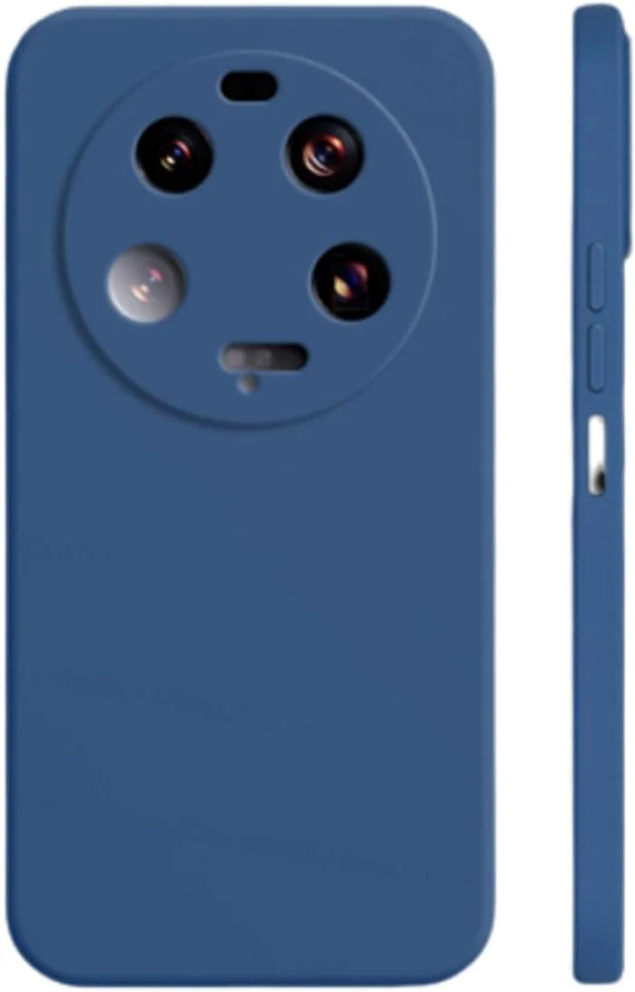قاب محافظ گوشی شیائومی Mi 13 Ultra، کاور سیلیکونی نرم، مقاوم در برابر ضربه، محافظت از دوربین، دارای پوشش داخلی پارچه ای، سازگار با شیائومی 13 Ultra 5G (آبی)