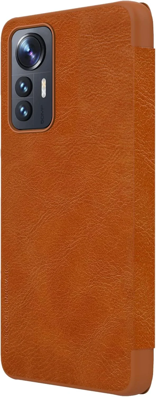 کاور چرمی سری Qin نیلکین طراحی شده برای شیائومی 12 لایت 5G - قهوه ای