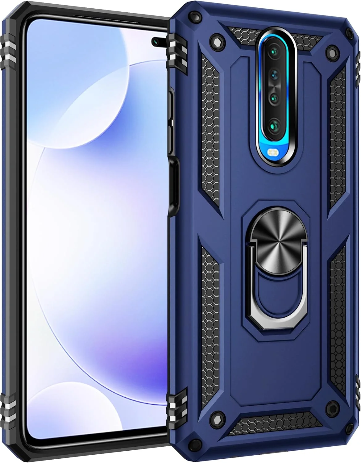 قاب گوشی سوراکا برای شیائومی پوکو ایکس 2 با پایه انگشتی چرخان 360 درجه، سیلیکونی نرم و باریک، ضد ضربه، ضد اثر انگشت، دارای صفحه فلزی برای نگهدارنده مغناطیسی گوشی ماشین قاب گوشی سوراکا برای شیائومی پوکو ایکس 2 با پایه انگشتی چرخان 360 درجه، سیلیکونی نرم و باریک، ضد ضربه، ضد اثر انگشت، دارای صفحه فلزی برای نگهدارنده مغناطیسی گوشی ماشین