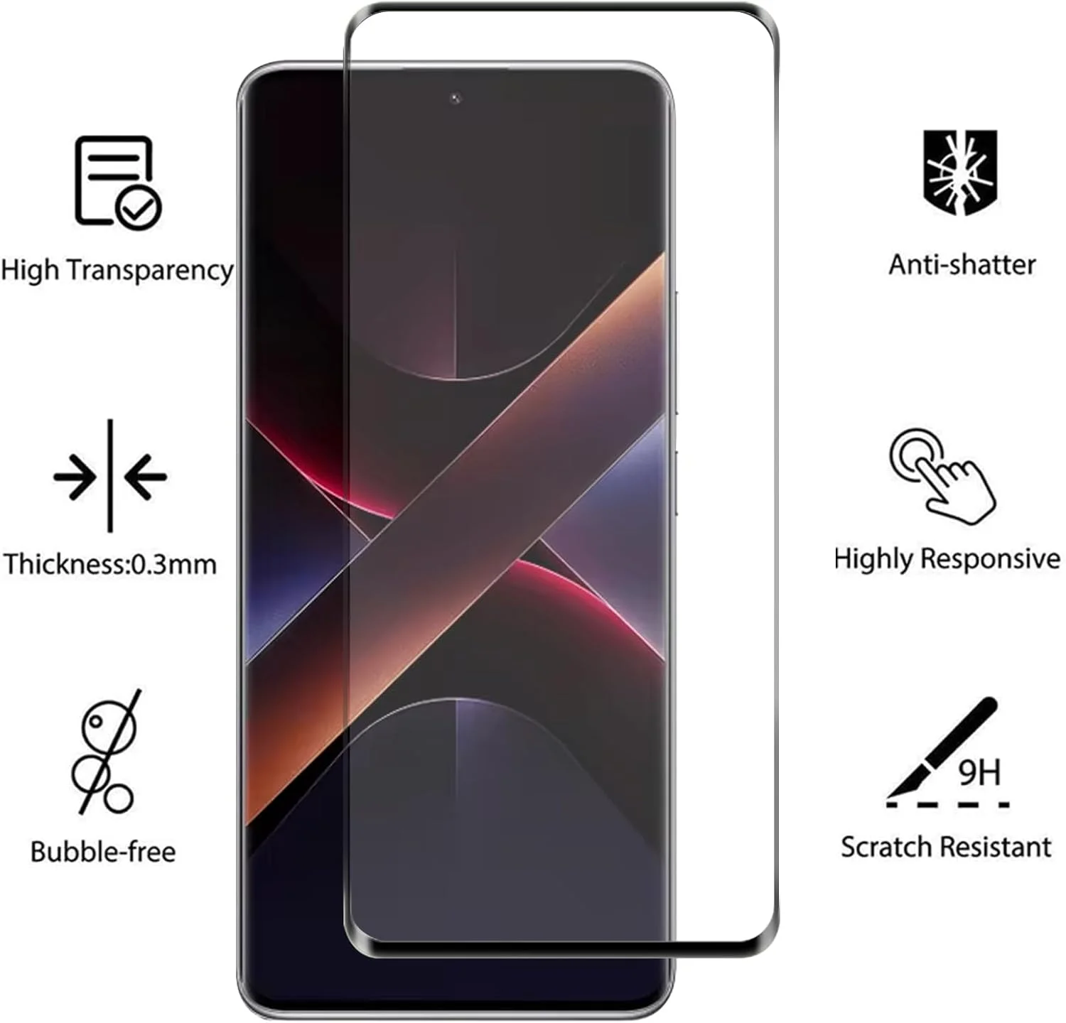 کاور محافظ گوشی شیائومی پوکو X7 5G به همراه محافظ صفحه نمایش شیشه ای، دارای استند انگشتی و پوشش کشویی دوربین، مقاوم در برابر سقوط، محافظت سنگین [1+2 تکه]