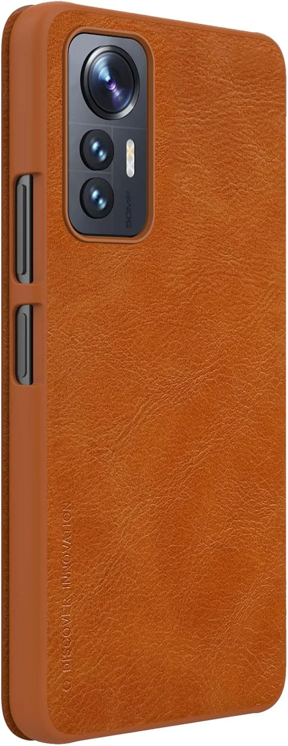 کاور چرمی سری Qin نیلکین طراحی شده برای شیائومی 12 لایت 5G - قهوه ای