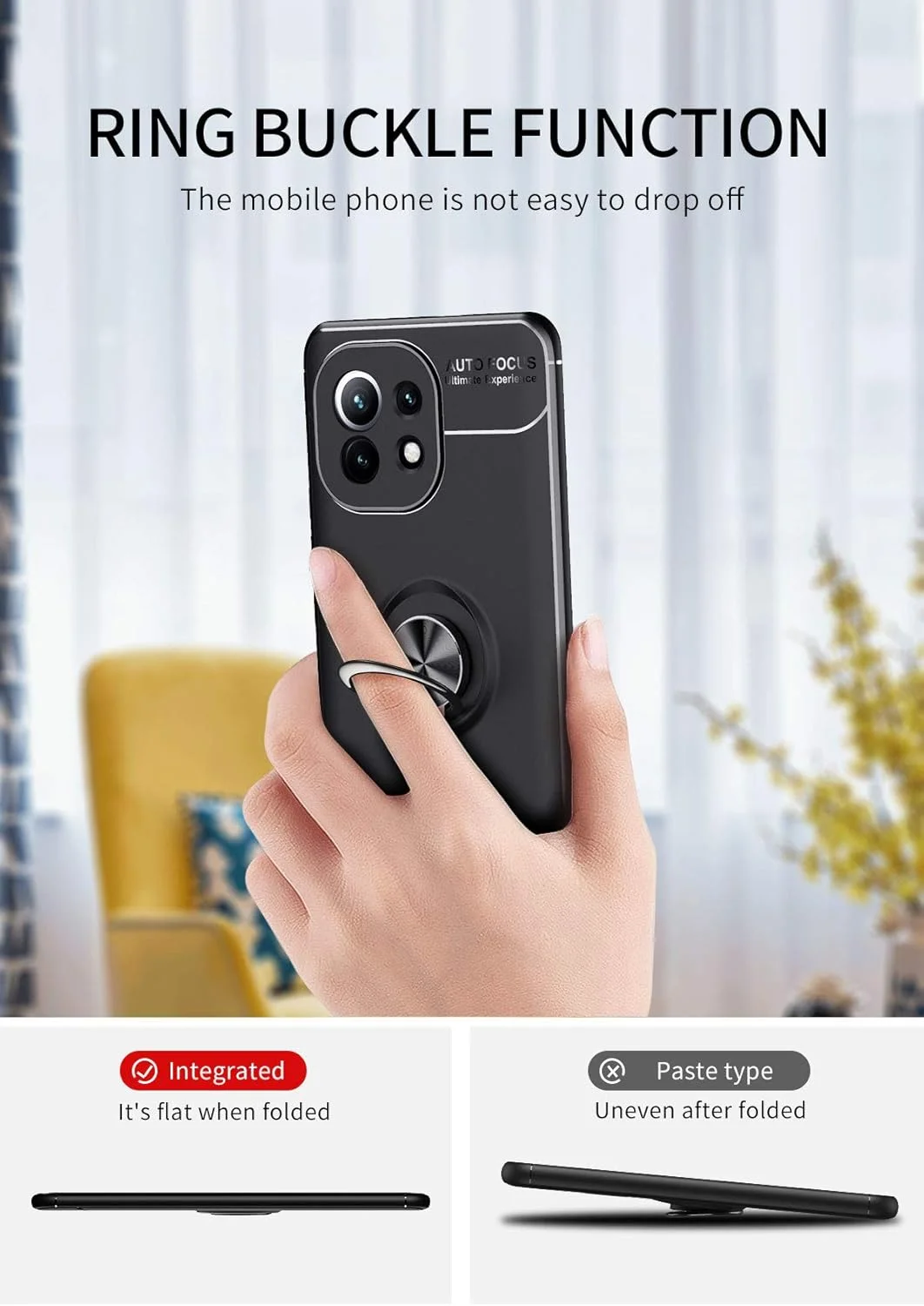 قاب محافظ سیلیکونی نرم گوشی شیائومی Mi 11 5G مدل SORAKA با حلقه چرخان 360 درجه و صفحه فلزی برای هولدر مغناطیسی خودرو قاب محافظ سیلیکونی نرم گوشی شیائومی Mi 11 5G مدل SORAKA با حلقه چرخان 360 درجه و صفحه فلزی برای هولدر مغناطیسی خودرو