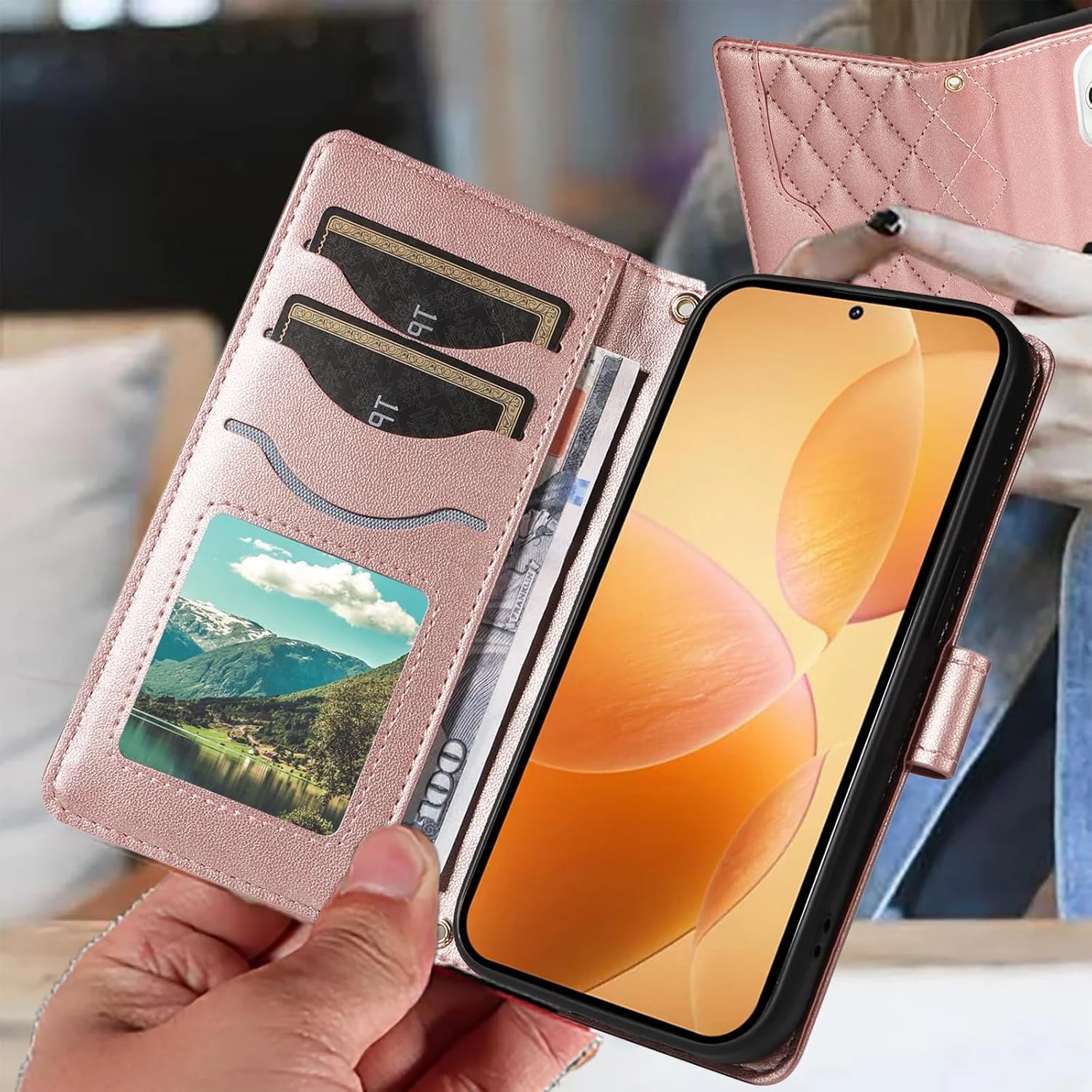 کیف گوشی سازگار با شیائومی 14T Pro 5G، کیف تاشو [دارای 3 جای کارت][2 بند مچی][1 محافظ صفحه نمایش] کیف گوشی چرمی PU مغناطیسی ضد ضربه، آبی