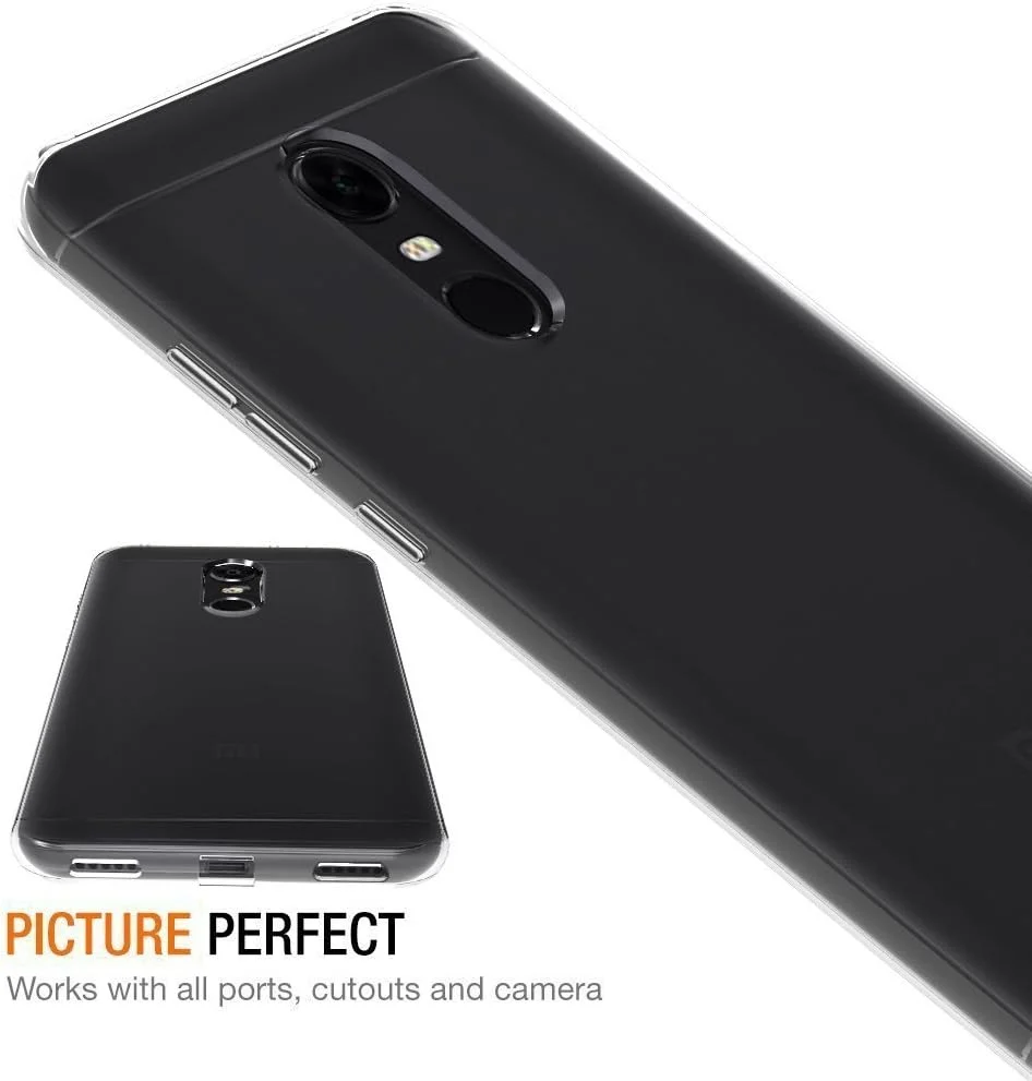 قاب مای‌جین برای شیائومی ردمی 5 پلاس (5.99 اینچ) ژله‌ای نرم TPU با پوشش پشتی شفاف