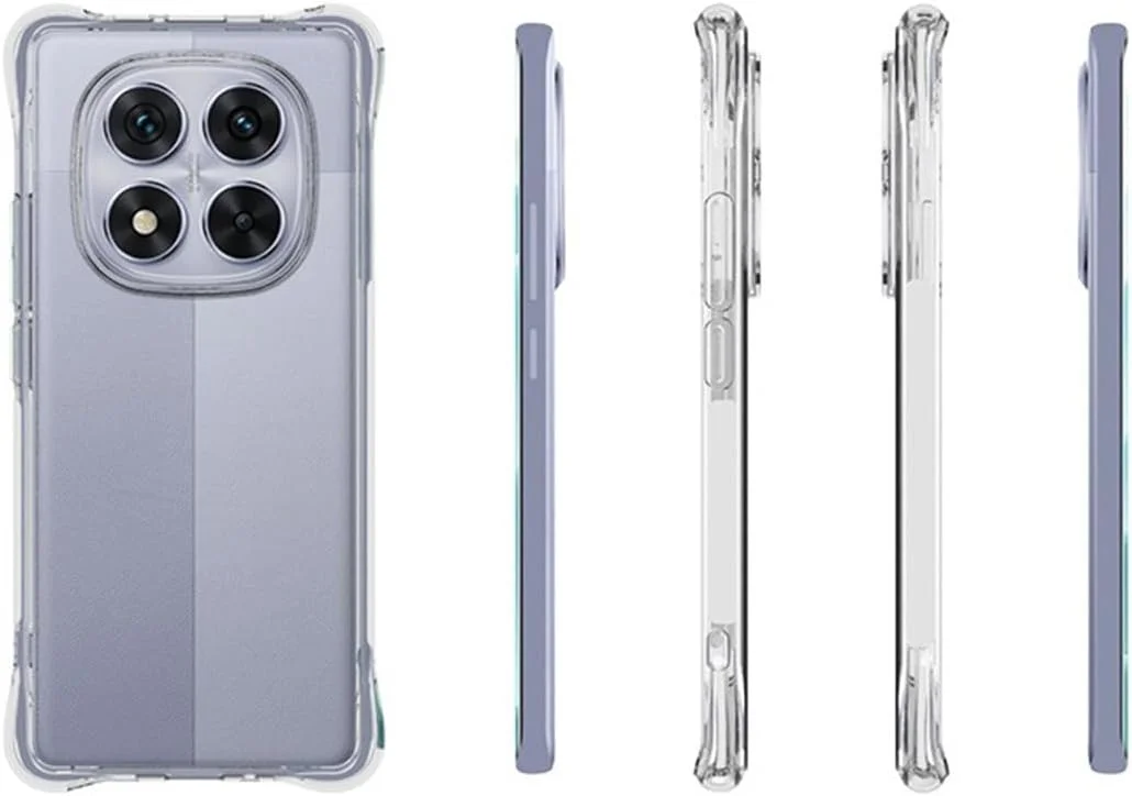 قاب محافظ شفاف گوشی ردمی نوت 14 پرو 5G / شیائومی پوکو X7 5G به همراه محافظ صفحه نمایش (2 عدد)، باریک، مقاوم در برابر ضربه، TPU با لبه های نرم و گوشه های تقویت شده