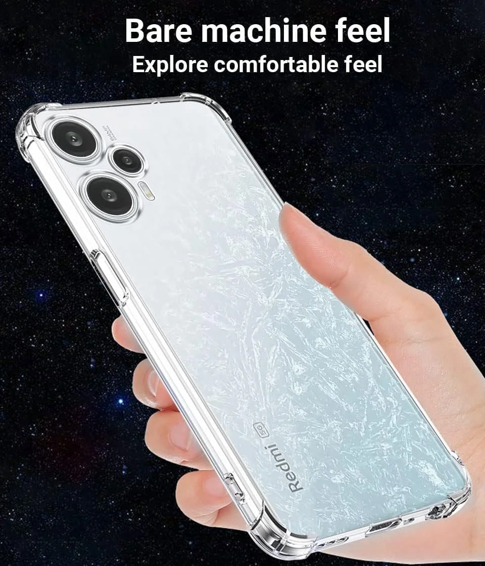 کاور محافظ ژله ای شفاف گوشی شیائومی ردمی نوت 12 توربو، فوق العاده باریک، ضد ضربه، ضد لغزش، نرم و انعطاف پذیر، با محافظت از دوربین و ضد گرد و غبار - مناسب برای ردمی نوت 12 توربو کاور محافظ ژله ای شفاف گوشی شیائومی ردمی نوت 12 توربو، فوق العاده باریک، ضد ضربه، ضد لغزش، نرم و انعطاف پذیر، با محافظت از دوربین و ضد گرد و غبار - مناسب برای ردمی نوت 12 توربو