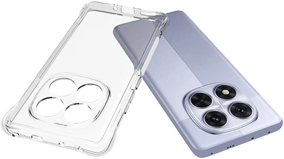 قاب محافظ شفاف گوشی ردمی نوت 14 پرو 5G / شیائومی پوکو X7 5G به همراه محافظ صفحه نمایش (2 عدد)، باریک، مقاوم در برابر ضربه، TPU با لبه های نرم و گوشه های تقویت شده