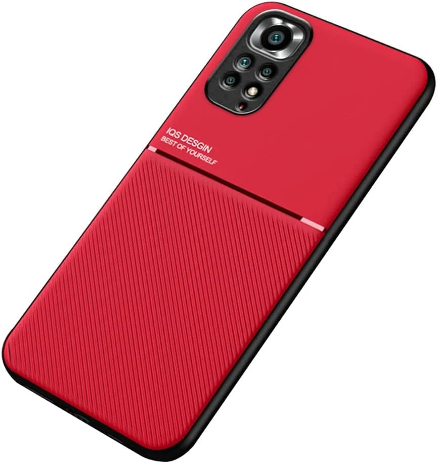 کاور محافظ Kepuch Mowen برای گوشی شیائومی ردمی نوت 11 (نسخه گلوبال) 4G / ردمی نوت 11S / پوکو M4 Pro 4G - بامپر با صفحه فلزی داخلی - قرمز