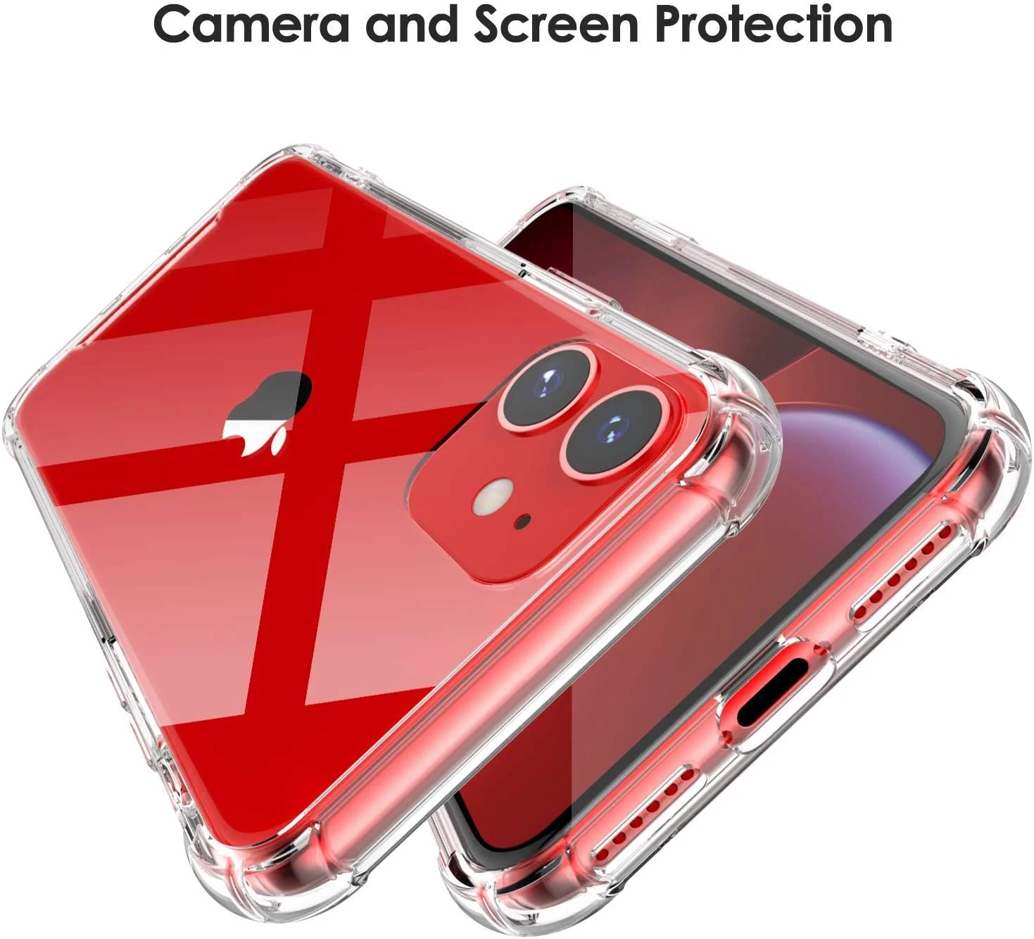 کاور شفاف گوشی آیفون 11، لبه های تقویت شده، بامپر TPU ضد خش و ضد ضربه