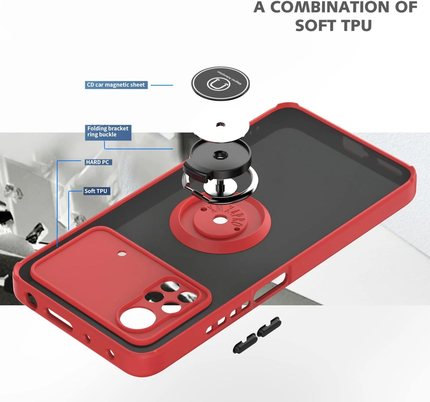 کاور گوشی شیائومی پوکو X4 پرو 5G مدل YIMICO با حلقه فلزی، استند و قابلیت اتصال مغناطیسی به هولدر خودرو، ضد ضربه و با پشت مات سخت (سبز) کاور گوشی شیائومی پوکو X4 پرو 5G مدل YIMICO با حلقه فلزی، استند و قابلیت اتصال مغناطیسی به هولدر خودرو، ضد ضربه و با پشت مات سخت (سبز)