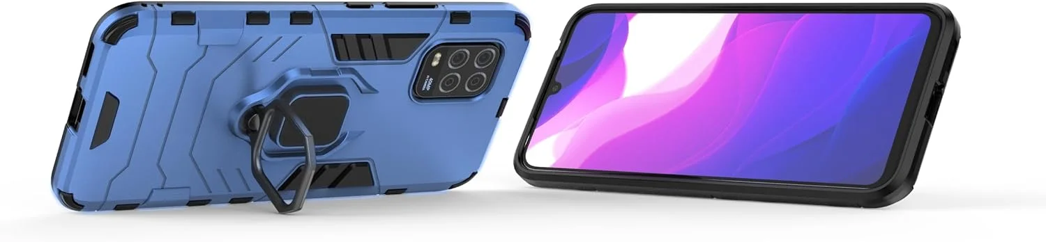 قاب محافظ سیلیکونی نرم و باریک SORAKA با استند انگشتی چرخان 360 درجه و صفحه فلزی برای هولدر مغناطیسی خودرو، مناسب برای گوشی شیائومی Mi 10 Lite 5G