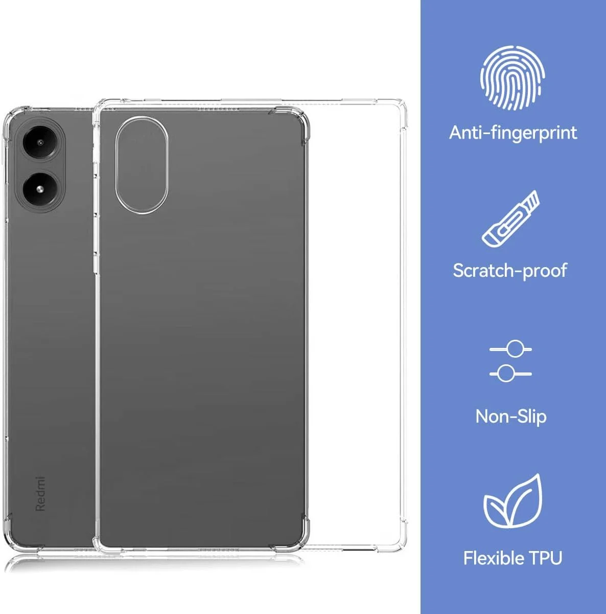 کاور شفاف و منعطف T Tersely سازگار با تبلت شیائومی Redmi Pad Pro ۱۲.۱ اینچی - ضد ضربه، ضد خش، محافظ TPU کاور شفاف و منعطف T Tersely سازگار با تبلت شیائومی Redmi Pad Pro ۱۲.۱ اینچی - ضد ضربه، ضد خش، محافظ TPU