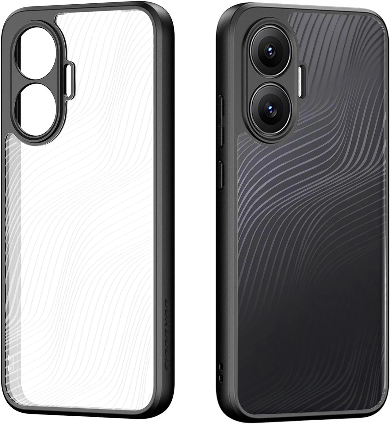 قاب محافظ باریک و مات سری Aimo داکس دوکیس برای شیائومی ردمی توربو 4 پرو/پوکو F7، محافظت در برابر ضربه و لغزش - مشکی