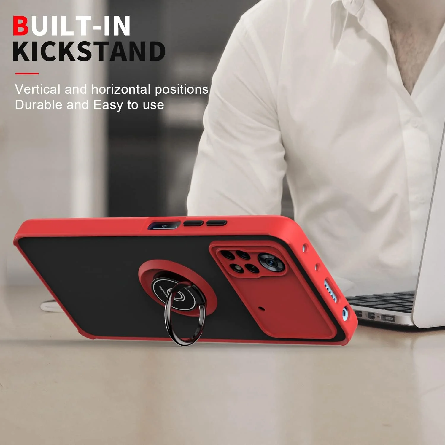 کاور گوشی شیائومی پوکو X4 پرو 5G مدل YIMICO با حلقه فلزی، استند و قابلیت اتصال مغناطیسی به هولدر خودرو، ضد ضربه و با پشت مات سخت (سبز) کاور گوشی شیائومی پوکو X4 پرو 5G مدل YIMICO با حلقه فلزی، استند و قابلیت اتصال مغناطیسی به هولدر خودرو، ضد ضربه و با پشت مات سخت (سبز)