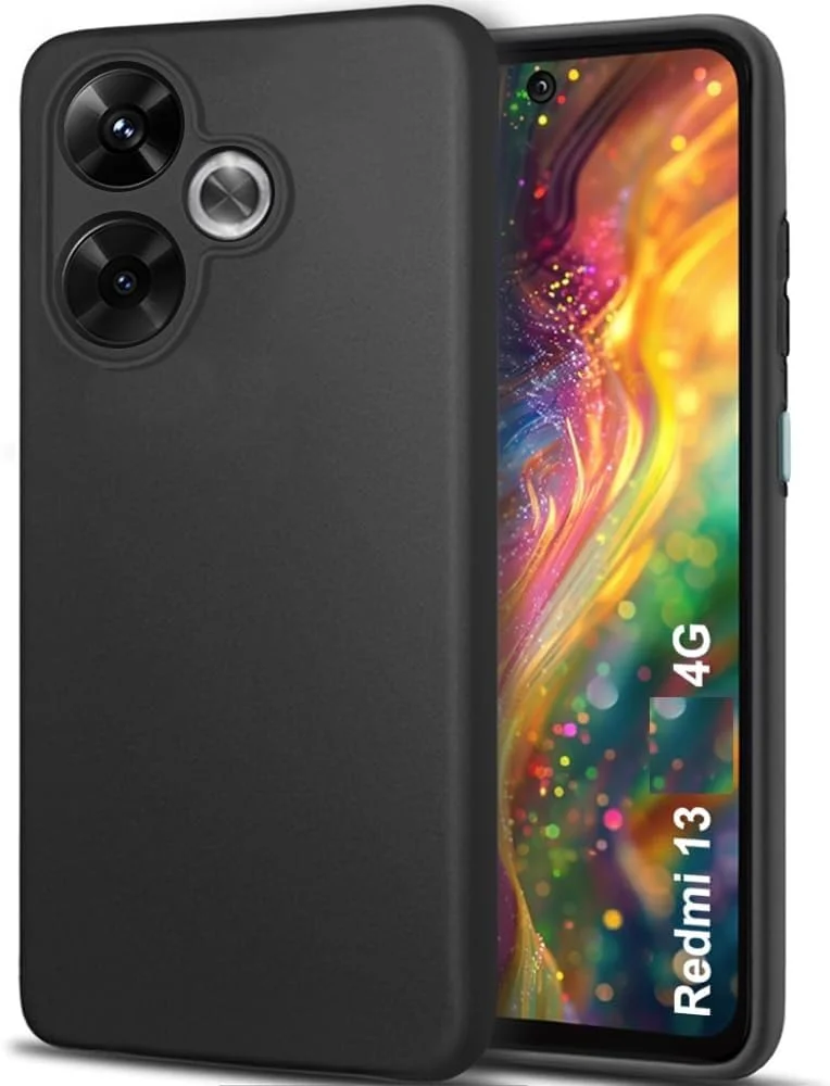 قاب پشتی محافظ باریک برای شیائومی ردمی 13 4G، پوشش مات، محافظت از دوربین، سیلیکون نرم، مشکی قاب پشتی محافظ باریک برای شیائومی ردمی 13 4G، پوشش مات، محافظت از دوربین، سیلیکون نرم، مشکی