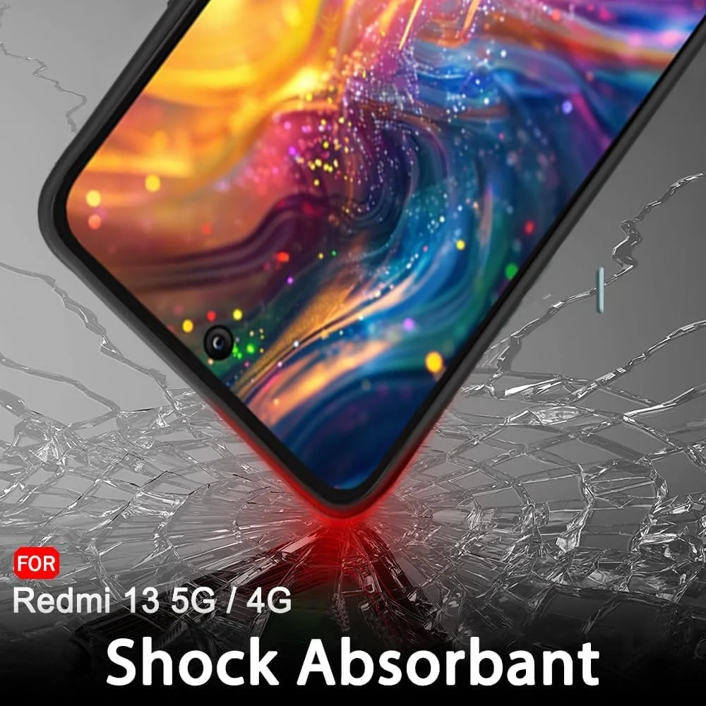 قاب پشتی محافظ باریک برای شیائومی ردمی 13 4G، پوشش مات، محافظت از دوربین، سیلیکون نرم، مشکی قاب پشتی محافظ باریک برای شیائومی ردمی 13 4G، پوشش مات، محافظت از دوربین، سیلیکون نرم، مشکی