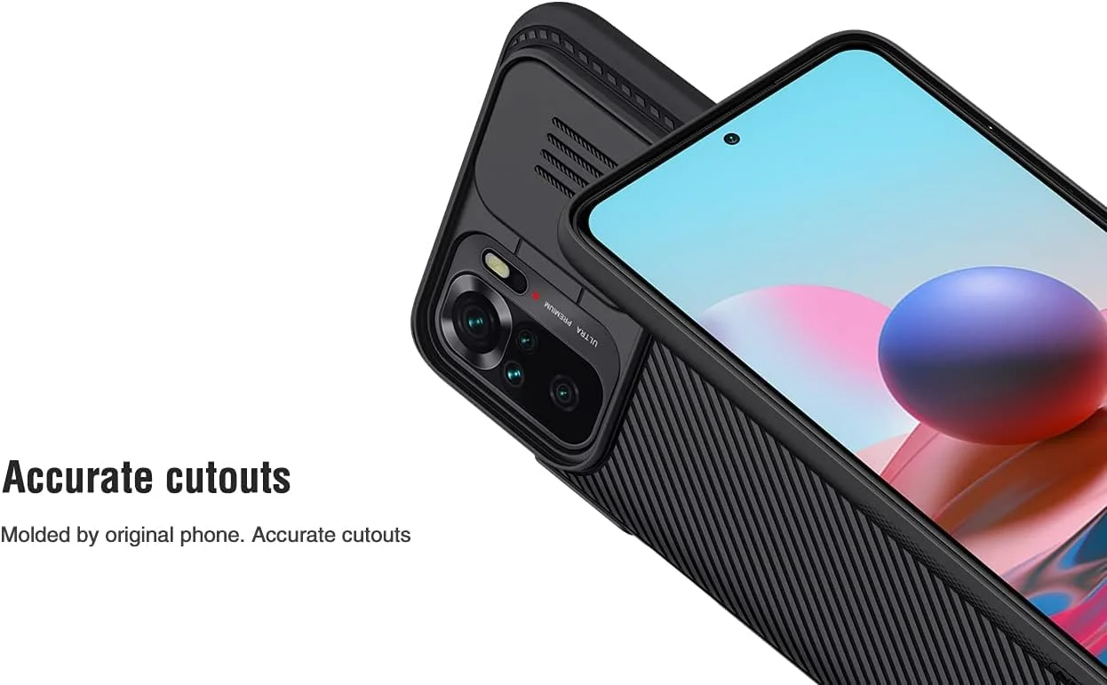 محافظ دوربین دار نیلکین Camshield مناسب برای گوشی ردمی نوت 10 (4G) و 10s (4G) [سایز 6.43 اینچ، سال 2021] - رنگ مشکی