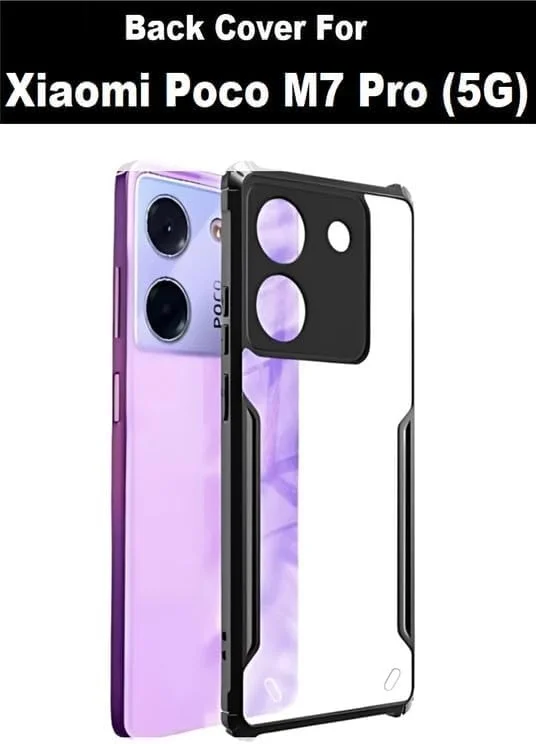 کاور شفاف با پشت سخت PC و لبه ضربه گیر برای گوشی Poco M7 Pro 5G، مقاوم در برابر ضربه 360 درجه، کاور شفاف ضد زرد شدن برای شیائومی Poco M7 Pro 5G کاور شفاف با پشت سخت PC و لبه ضربه گیر برای گوشی Poco M7 Pro 5G، مقاوم در برابر ضربه 360 درجه، کاور شفاف ضد زرد شدن برای شیائومی Poco M7 Pro 5G