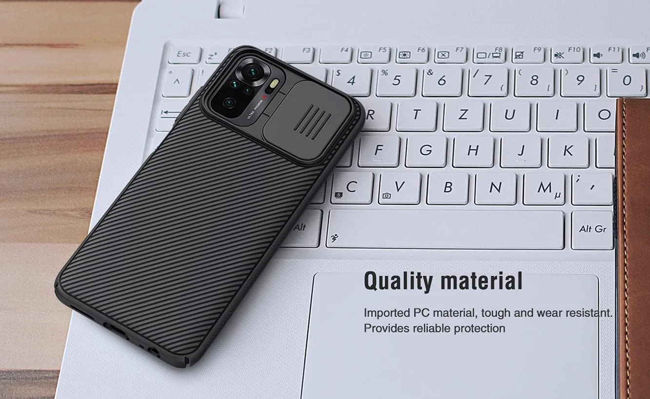 محافظ دوربین دار نیلکین Camshield مناسب برای گوشی ردمی نوت 10 (4G) و 10s (4G) [سایز 6.43 اینچ، سال 2021] - رنگ مشکی