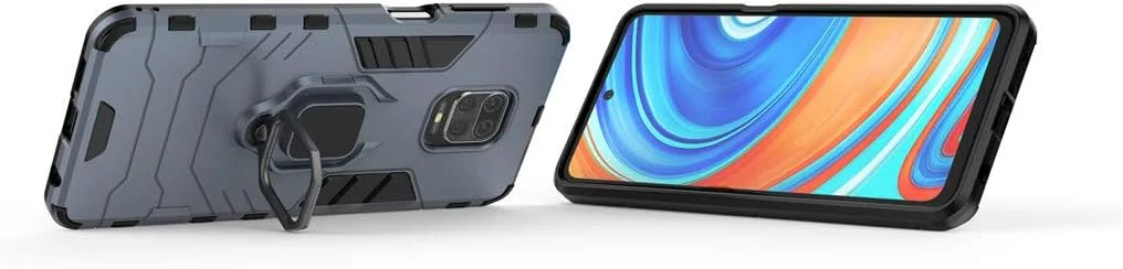 قاب محافظ گوشی موبایل مایجین سازگار با شیائومی می ردمی نوت 9S، ردمی نوت 9 پرو، ردمی نوت 9 پرو مکس، دارای حلقه فلزی، استند و بامپر (سازگار با هولدر مغناطیسی خودرو)، دو لایه و مقاوم (آبی تیره) قاب محافظ گوشی موبایل مایجین سازگار با شیائومی می ردمی نوت 9S، ردمی نوت 9 پرو، ردمی نوت 9 پرو مکس، دارای حلقه فلزی، استند و بامپر (سازگار با هولدر مغناطیسی خودرو)، دو لایه و مقاوم (آبی تیره)