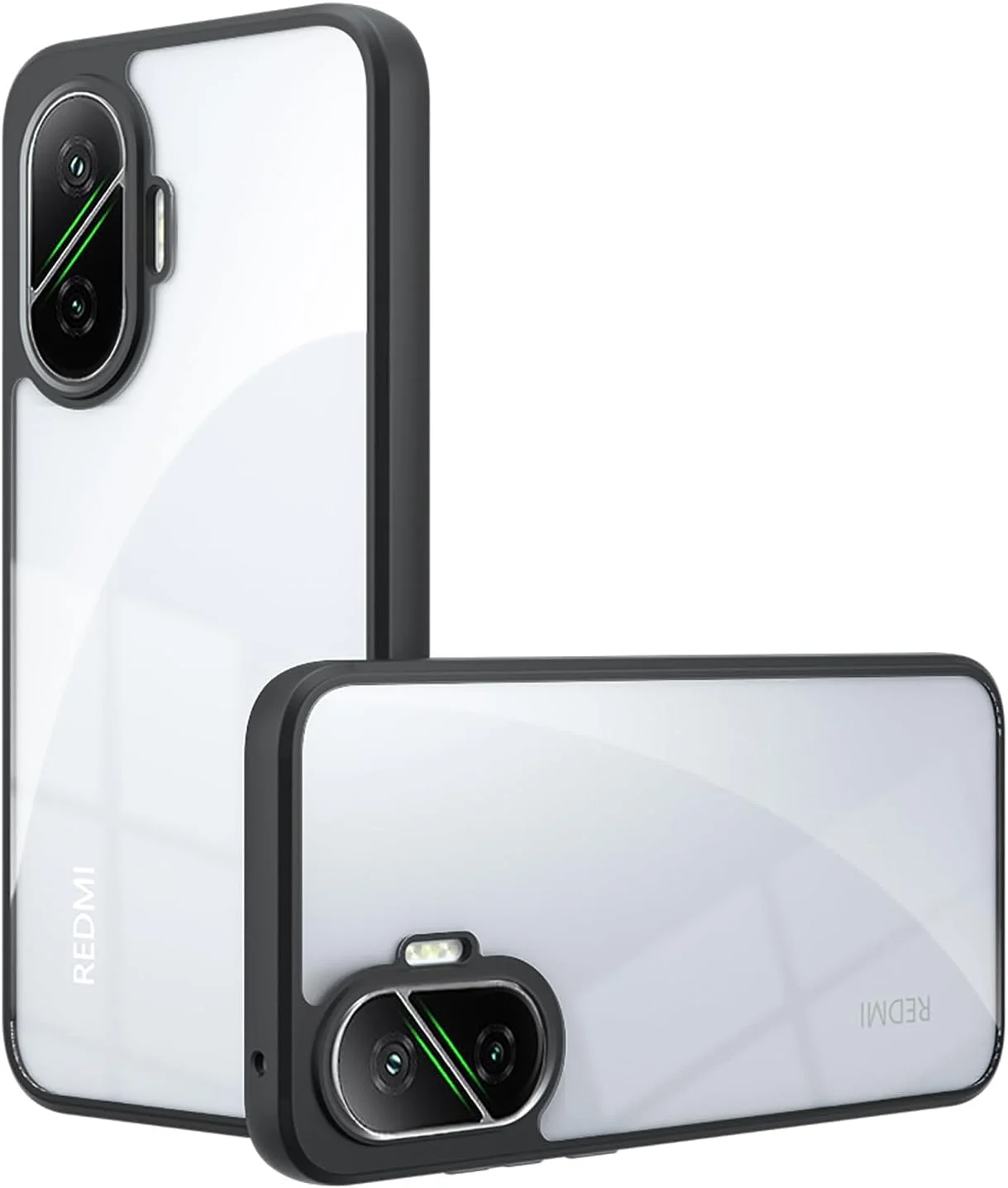 کاور شفاف/مات Lzzox برای شیائومی پوکو F7 [محافظ ایربگ] ضد ضربه ضد اثر انگشت محافظ دوربین فریم نرم پشت سخت (شفاف، پوکو F7)