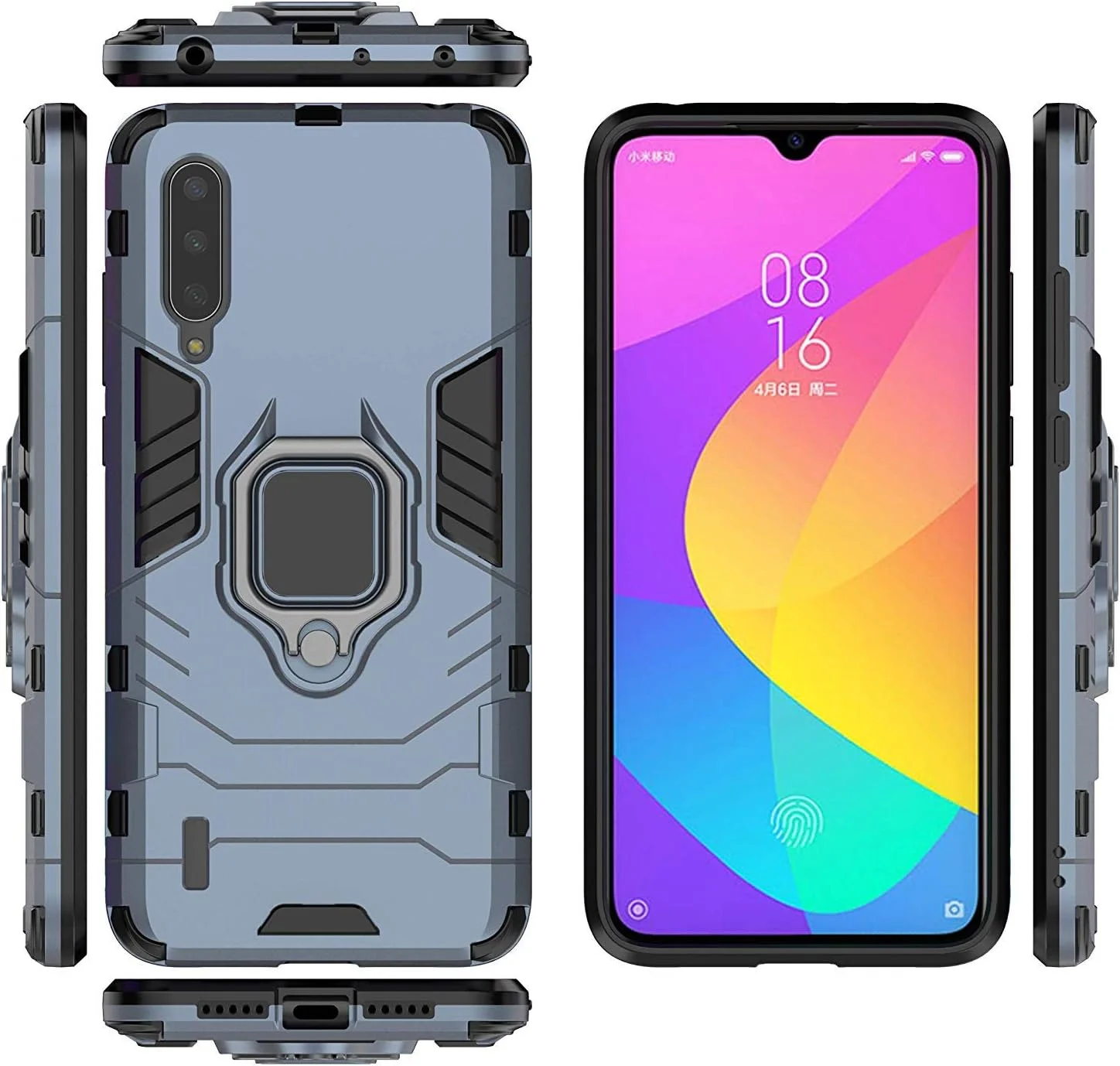 قاب محافظ گوشی شیائومی می 9 لایت، می آ3 لایت، می سی سی 9، دارای حلقه فلزی، استند، ضد ضربه، لایه دوگانه، پوشش مقاوم (آبی تیره) قاب محافظ گوشی شیائومی می 9 لایت، می آ3 لایت، می سی سی 9، دارای حلقه فلزی، استند، ضد ضربه، لایه دوگانه، پوشش مقاوم (آبی تیره)