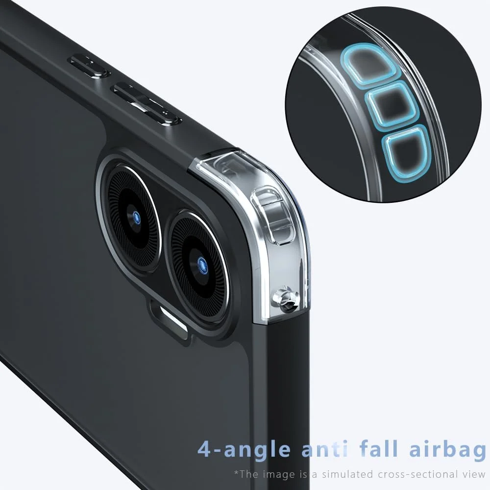 کاور شفاف/مات Lzzox برای شیائومی پوکو F7 [محافظ ایربگ] ضد ضربه ضد اثر انگشت محافظ دوربین فریم نرم پشت سخت (شفاف، پوکو F7)