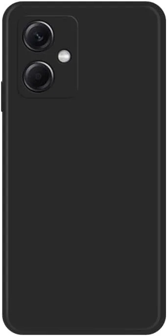 قاب محافظ ژله ای مایع برای گوشی شیائومی ردمی نوت 12R / 12 5G - بامپر لاستیکی با روکش داخلی میکروفایبر نرم، پوشش محافظ باریک، ضد ضربه (مشکی)