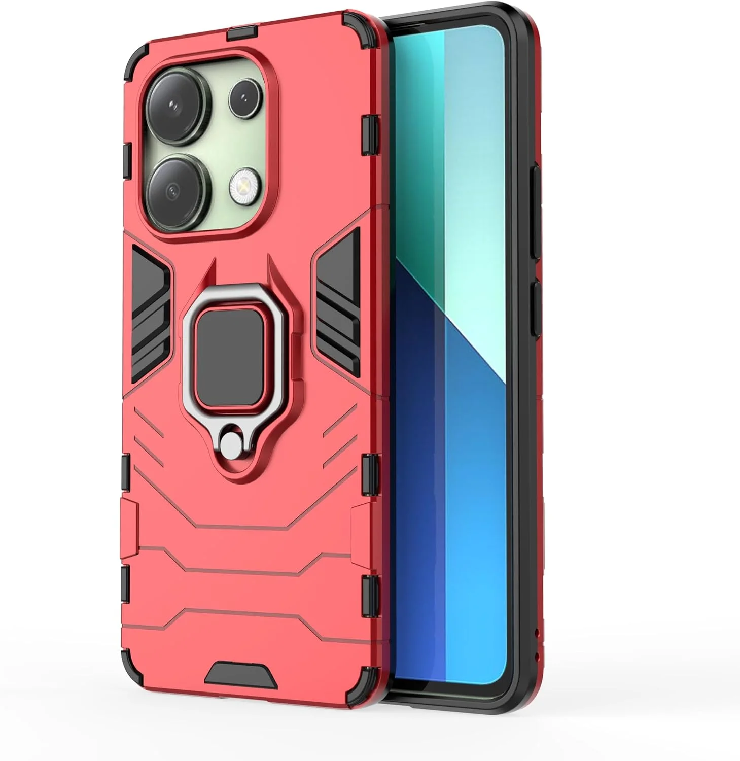 قاب محافظ سیلیکونی سوراکا برای گوشی شیائومی Mi A1 به همراه حلقه و صفحه فلزی برای هولدر مغناطیسی ماشین