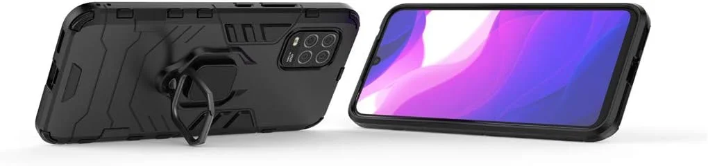قاب محافظ گوشی شیائومی می 10 لایت 5G، با حلقه فلزی و استند، دولایه و مقاوم (مشکی) قاب محافظ گوشی شیائومی می 10 لایت 5G، با حلقه فلزی و استند، دولایه و مقاوم (مشکی)